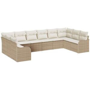 Vidaxl Beige Polypropylene Rattan Garden Sofa Set Vidaxl Beige Polypropylene Rattan Garden Sofa Set