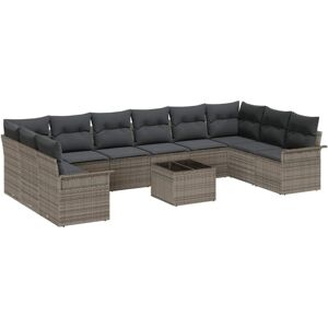 Garden Sofa Set with Storage 11 pcs Black Poly Rattan vidaXL Garden Sofa Set with Storage 11 pcs Black Poly Rattan vidaXL