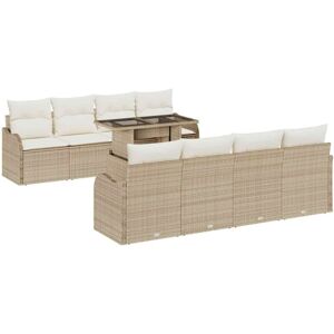 Vidaxl - Garden Sofa Set Manual 9 pcs Beige 100 x 55 x 73 cm Poly rattan Vidaxl - Garden Sofa Set Manual 9 pcs Beige 100 x 55 x 73 cm Poly rattan