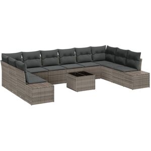 Vidaxl - Garden Sofa Set 11 pcs Grey 344 x 209 x 85 cm Poly rattan Vidaxl - Garden Sofa Set 11 pcs Grey 344 x 209 x 85 cm Poly rattan