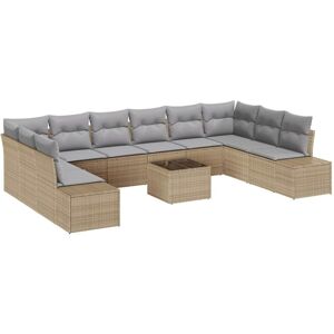 Vidaxl - Garden Sofa Set 11 pcs Beige and light grey 344 x 209 x 85 cm Vidaxl - Garden Sofa Set 11 pcs Beige and light grey 344 x 209 x 85 cm