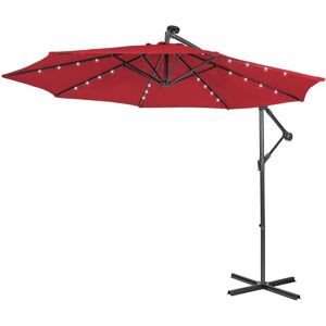 Costway - 10FT Cantilever Umbrella Backyard Patio Offset Umbrella w/ 32 led Lights Costway - 10FT Cantilever Umbrella Backyard Patio Offset Umbrella w/ 32 led Lights