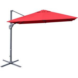 Costway - 10FT Patio Cantilever Umbrella Outdoor Hanging Square Parasol with 360° Rotation Costway - 10FT Patio Cantilever Umbrella Outdoor Hanging Square Parasol with 360° Rotation
