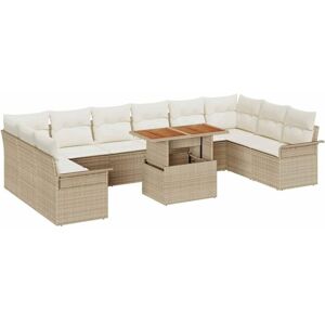 Garden Sofa Set Manual 11 pcs Beige and cream 100 x 55 x 73 cm Vidaxl Garden Sofa Set Manual 11 pcs Beige and cream 100 x 55 x 73 cm Vidaxl