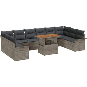Garden Sofa Set with Cushion 11 pcs Grey 100 x 55 x 73 cm Vidaxl Garden Sofa Set with Cushion 11 pcs Grey 100 x 55 x 73 cm Vidaxl