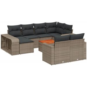 11 Piece Garden Sofa Set with Cushions Grey Poly Rattan Vidaxl 11 Piece Garden Sofa Set with Cushions Grey Poly Rattan Vidaxl