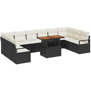 Vidaxl - Garden Sofa Set Manual 11 pcs Black, Cream 100 x 55 x 73 cm Vidaxl - Garden Sofa Set Manual 11 pcs Black, Cream 100 x 55 x 73 cm