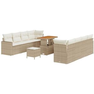 Vidaxl - Garden Sofa Set Manual 11 pcs Beige and cream 90 x 55 x 71 cm Vidaxl - Garden Sofa Set Manual 11 pcs Beige and cream 90 x 55 x 71 cm