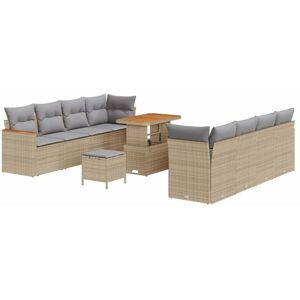 Vidaxl - Garden Sofa Set with Cushion 11 pcs Beige Poly rattan Vidaxl - Garden Sofa Set with Cushion 11 pcs Beige Poly rattan