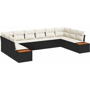 Garden Sofa Set with Cushion 10 pcs Black Poly rattan Vidaxl Garden Sofa Set with Cushion 10 pcs Black Poly rattan Vidaxl