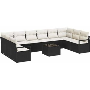 Vidaxl - Garden Sofa Set with Cushion with Storage 11 pcs Brown, Cream Vidaxl - Garden Sofa Set with Cushion with Storage 11 pcs Brown, Cream