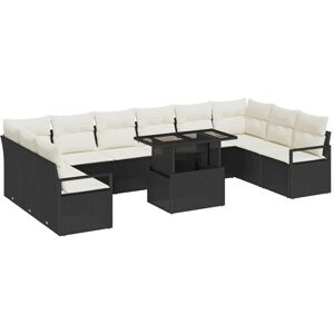 Vidaxl - Garden Sofa Set Manual 11 pcs Black and cream 100 x 55 x 73 cm Vidaxl - Garden Sofa Set Manual 11 pcs Black and cream 100 x 55 x 73 cm