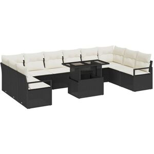 Garden Sofa Set with Storage 11 pcs Black Poly rattan Vidaxl Garden Sofa Set with Storage 11 pcs Black Poly rattan Vidaxl