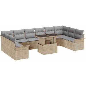 Vidaxl - Garden Sofa Set 11 pcs Beige 100 x 55 x 73 cm Poly rattan Vidaxl - Garden Sofa Set 11 pcs Beige 100 x 55 x 73 cm Poly rattan
