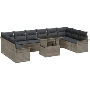 Vidaxl - Garden Sofa Set Manual 11 pcs Grey 100 x 55 x 73 cm Poly rattan Vidaxl - Garden Sofa Set Manual 11 pcs Grey 100 x 55 x 73 cm Poly rattan