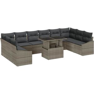 Garden Sofa Set with Cushion 11 pcs Grey 100 x 55 x 73 cm Vidaxl Garden Sofa Set with Cushion 11 pcs Grey 100 x 55 x 73 cm Vidaxl