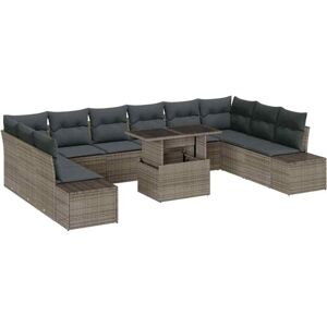 Garden Sofa Set with Cushion 11 pcs Grey 100 x 55 x 73 cm Vidaxl Garden Sofa Set with Cushion 11 pcs Grey 100 x 55 x 73 cm Vidaxl