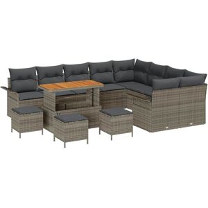 Garden Sofa Set Height-Adjustable 13 pcs Grey Poly Rattan Vidaxl Garden Sofa Set Height-Adjustable 13 pcs Grey Poly Rattan Vidaxl