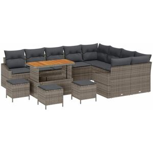 Garden Sofa Set with Cushion 13 pcs Grey Poly rattan Vidaxl Garden Sofa Set with Cushion 13 pcs Grey Poly rattan Vidaxl
