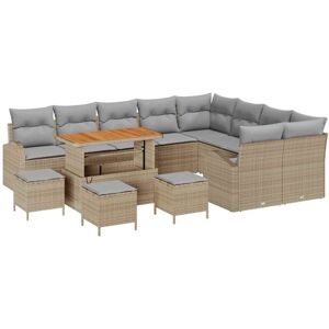 Garden Sofa Set with Cushion 13 pcs Beige and Light Grey vidaXL Garden Sofa Set with Cushion 13 pcs Beige and Light Grey vidaXL
