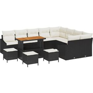 Garden Sofa Set with Cushion 13 pcs Black Poly rattan Vidaxl Garden Sofa Set with Cushion 13 pcs Black Poly rattan Vidaxl