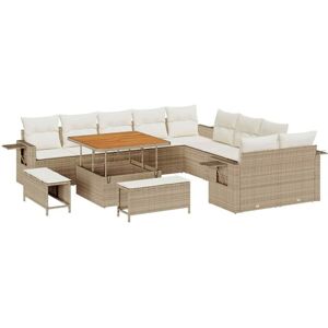 Garden Sofa Set with Storage 13 pcs Beige Poly rattan Vidaxl Garden Sofa Set with Storage 13 pcs Beige Poly rattan Vidaxl