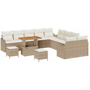 Garden Sofa Set with Cushion with Pillow 13 pcs Beige and Cream vidaXL Garden Sofa Set with Cushion with Pillow 13 pcs Beige and Cream vidaXL