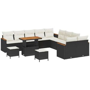 Garden Sofa Set with Cushion 13 pcs Black Poly rattan Vidaxl Garden Sofa Set with Cushion 13 pcs Black Poly rattan Vidaxl