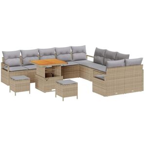 Vidaxl - Garden Sofa Set 13 pcs Beige, Light Grey 80 x 80 x 71 cm Vidaxl - Garden Sofa Set 13 pcs Beige, Light Grey 80 x 80 x 71 cm