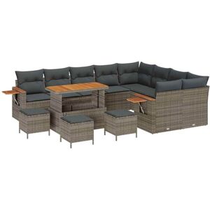 Garden Sofa Set with Cushion 13 pcs Grey Poly rattan Vidaxl Garden Sofa Set with Cushion 13 pcs Grey Poly rattan Vidaxl