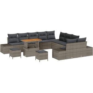 Vidaxl - Garden Sofa Set 13 pcs Light Grey, Dark Grey 90 x 55 x 71 cm Vidaxl - Garden Sofa Set 13 pcs Light Grey, Dark Grey 90 x 55 x 71 cm
