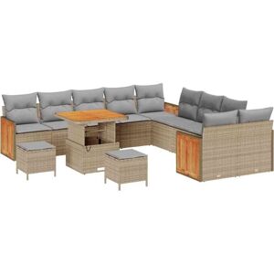Vidaxl - Garden Sofa Set 13 pcs Beige, Light grey 80 x 80 x 71 cm Vidaxl - Garden Sofa Set 13 pcs Beige, Light grey 80 x 80 x 71 cm