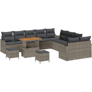 Garden Sofa Set Height-Adjustable 13 pcs Grey Poly Rattan Vidaxl Garden Sofa Set Height-Adjustable 13 pcs Grey Poly Rattan Vidaxl