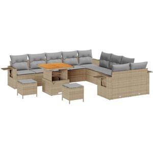 Garden Sofa Set with Storage 13 pcs Beige Poly rattan Vidaxl Garden Sofa Set with Storage 13 pcs Beige Poly rattan Vidaxl