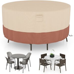 COSTWAY 181 CM Round Patio Furniture Cover Outdoor Dining Table Chair Set Cover COSTWAY 181 CM Round Patio Furniture Cover Outdoor Dining Table Chair Set Cover