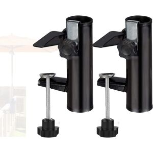 Cyslmuk - 2 Pack Parasol Clips, Patio Umbrella Holder, Premium Umbrella Stand, Fixed Clip for Beach, Yard, Balcony, Chair with Clamp Cyslmuk - 2 Pack Parasol Clips, Patio Umbrella Holder, Premium Umbrella Stand, Fixed Clip for Beach, Yard, Balcony, Chair with Clamp