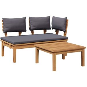 Garden Bench 2 pcs Brown Solid Teak wood Vidaxl Garden Bench 2 pcs Brown Solid Teak wood Vidaxl