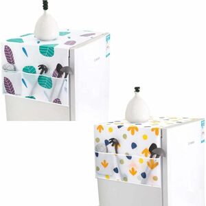 HÉLOISE 2 Pieces Dustproof Washing Machine, Protective Cover for Refrigerator, Multipurpose Dust Cover, Refrigerator and Washing Machine, with Storage Bag HÉLOISE 2 Pieces Dustproof Washing Machine, Protective Cover for Refrigerator, Multipurpose Dust Cover, Refrigerator and Washing Machine, with Storage Bag