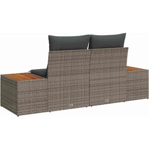 Garden Sofa Grey 184 x 62 x 85cm Poly Rattan Vidaxl Garden Sofa Grey 184 x 62 x 85cm Poly Rattan Vidaxl