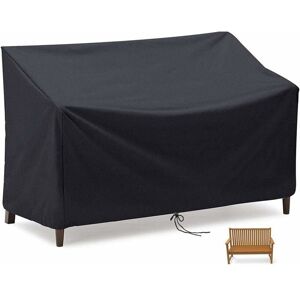 GOTRAYS 2/3/4 Seater Bench Cover, Waterproof, Windproof and Tearproof 210D Oxford Fabric Anti-UV for Outdoor Patio Bench - Black (2 Seater) GOTRAYS 2/3/4 Seater Bench Cover, Waterproof, Windproof and Tearproof 210D Oxford Fabric Anti-UV for Outdoor Patio Bench - Black (2 Seater)