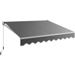 Costway - 2.5x2M Manual Awning Canopy Garden Patio Shade Shelter Aluminium Retractable Costway - 2.5x2M Manual Awning Canopy Garden Patio Shade Shelter Aluminium Retractable