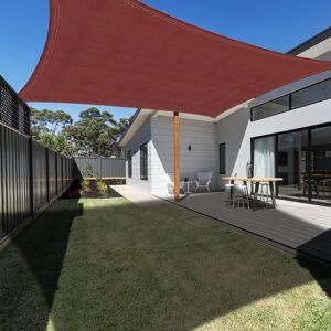 MEMKEY Rectangular Sun Shade Sail 2x3m Brick Red Waterproof Awning UV Protection for Garden Patio Outdoor Terrace Swimming Pool with Free Rope MEMKEY Rectangular Sun Shade Sail 2x3m Brick Red Waterproof Awning UV Protection for Garden Patio Outdoor Terrace Swimming Pool with Free Rope
