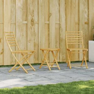 3 Piece Bistro Set Bamboo Vidaxl 3 Piece Bistro Set Bamboo Vidaxl