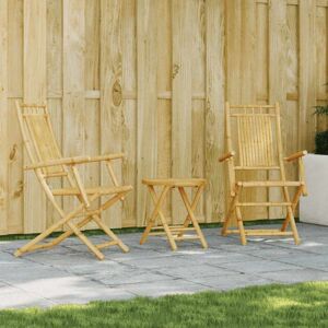 3 Piece Bistro Set Bamboo Vidaxl 3 Piece Bistro Set Bamboo Vidaxl