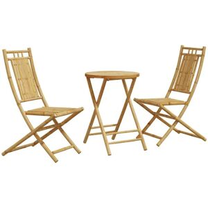 3 Piece Bistro Set Bamboo Vidaxl 3 Piece Bistro Set Bamboo Vidaxl