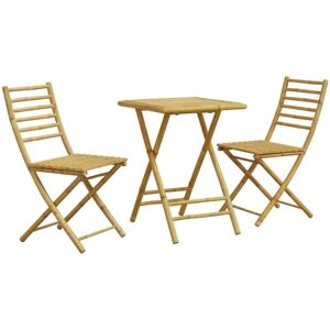 3 Piece Bistro Set Bamboo Vidaxl 3 Piece Bistro Set Bamboo Vidaxl