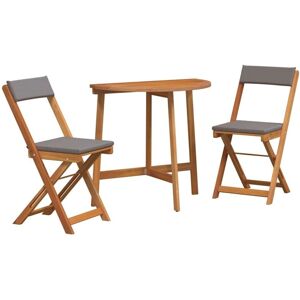 Bistro Set 3 pcs Brown Solid acacia wood vidaXL Bistro Set 3 pcs Brown Solid acacia wood vidaXL