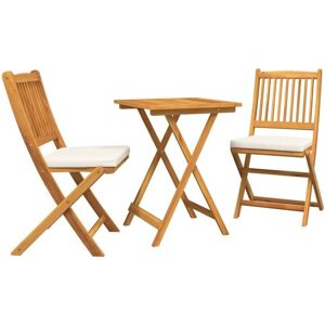 Garden Bistro Set 3 pcs Brown Solid acacia wood Vidaxl Garden Bistro Set 3 pcs Brown Solid acacia wood Vidaxl