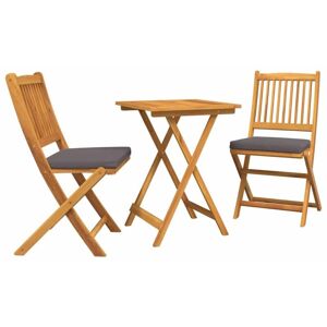 Garden Bistro Set 3 pcs Brown Solid acacia wood Vidaxl Garden Bistro Set 3 pcs Brown Solid acacia wood Vidaxl