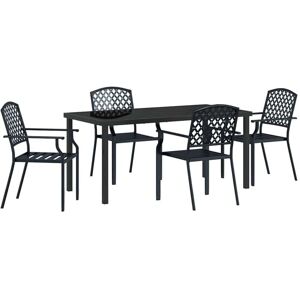 Garden Dining Set 5 pcs Anthracite Steel Vidaxl Garden Dining Set 5 pcs Anthracite Steel Vidaxl
